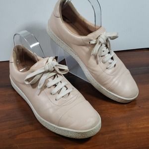 Unutzer Handcrafted Italian Leather Ballet Pink Sneakers